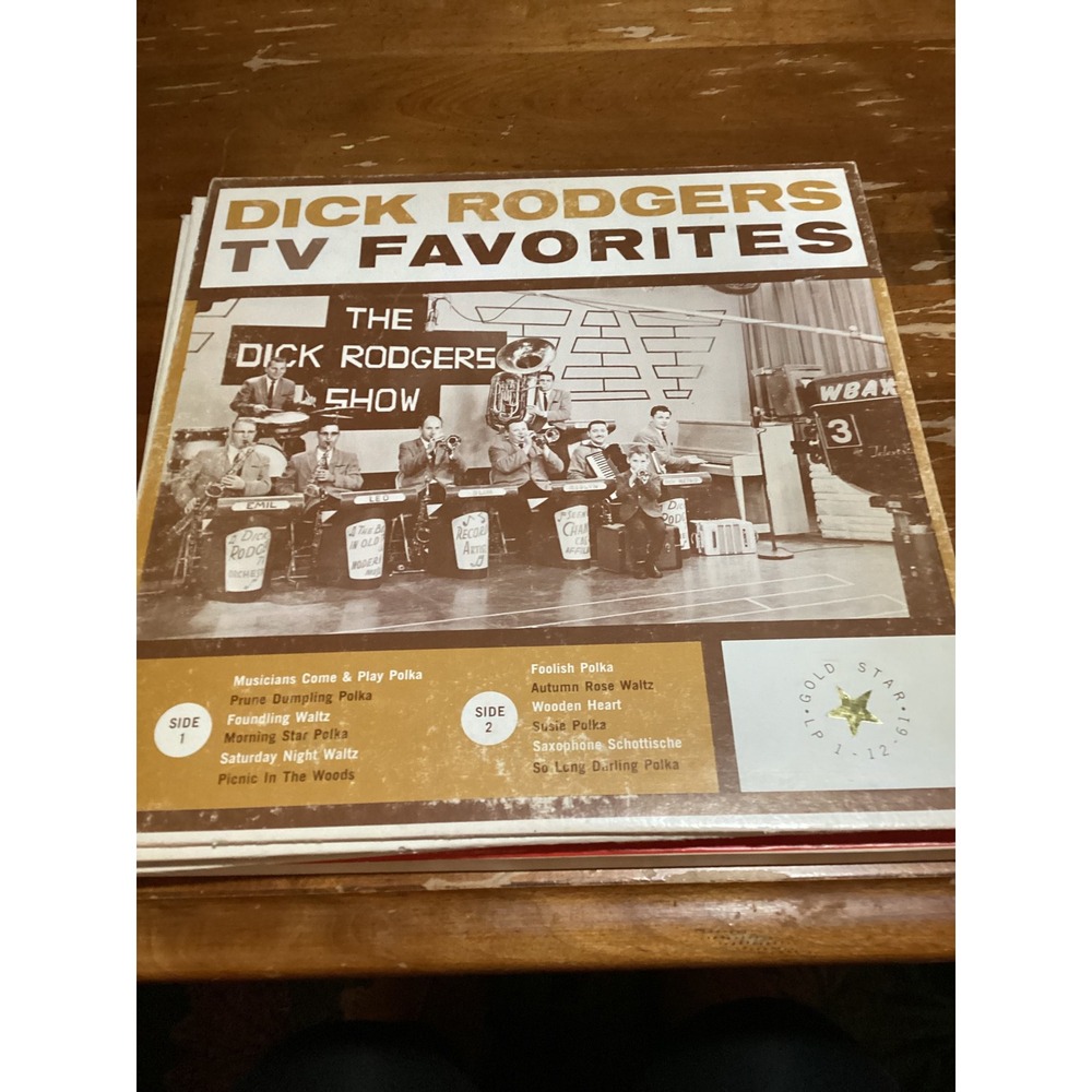 Dick Rodgers 12" Brown TV Favorites Polka Waltz Vinyl LP Gold Star LP-1-12-61